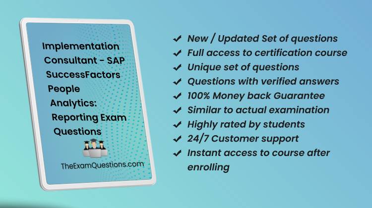 Implementation Consultant - SAP SuccessFactors People Analytics: Reporting {C_THR92_2411} Pdf Questions