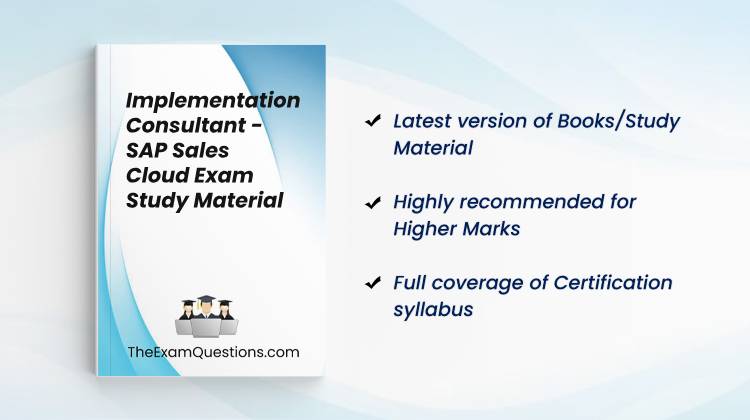 Books/Study Material - Implementation Consultant - SAP Sales Cloud {C_C4H41_2405}