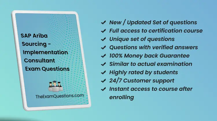 SAP Ariba Sourcing - Implementation Consultant {C_ARSOR_2404} Exam Questions