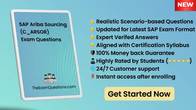 SAP Ariba Sourcing {C_ARSOR} Scenario Questions