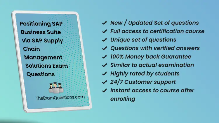 Positioning SAP Business Suite via SAP Supply Chain Management Solutions  {C_BCSBN_2502} Questions