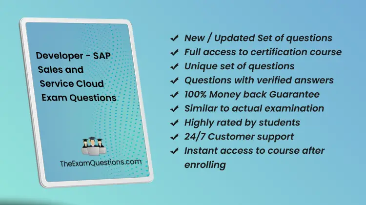Developer - SAP Sales and Service Cloud {C_C4H46_2408} Pdf Questions