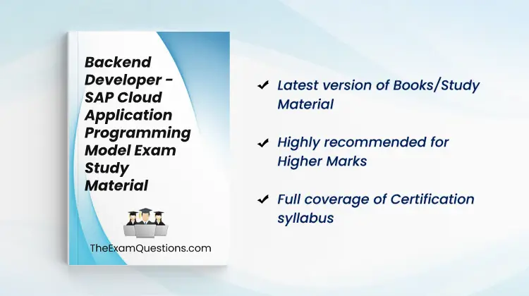 Books/Study Material - Backend Developer - SAP Cloud Application Programming Model {C_CPE_2409}