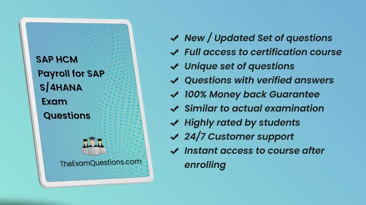 SAP HCM Payroll for SAP S/4HANA {C_HCMP_2311} Questions