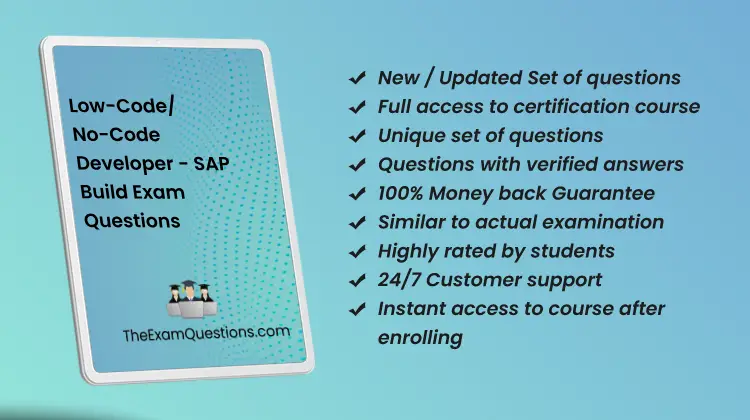 Low-Code/No-Code Developer - SAP Build {C_LCNC_2406} Pdf Questions