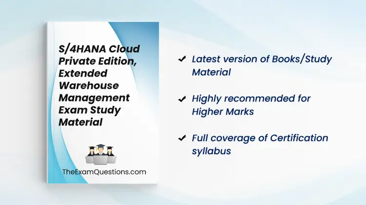 Books/Study Material - SAP S/4HANA Cloud Private Edition, Extended Warehouse Management { C_S4EWM_2023 }