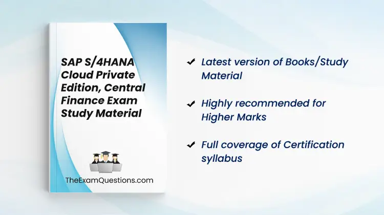 Books/Study Material - SAP S/4HANA Cloud Private Edition, Central Finance {C_S4FCF_2023}