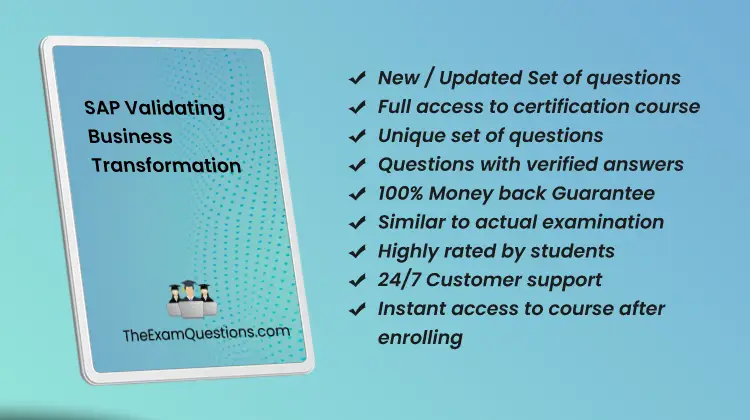 SAP Validating Business Transformation {C_SIGVT_2506} Questions