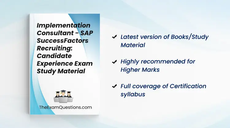 Books/Study Material - Implementation Consultant - SF Recruiting: Candidate Experience {C_THR84_2505}