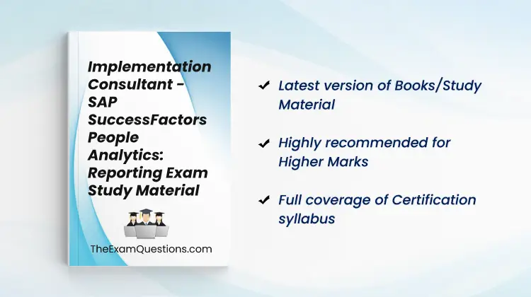 Books/Study Material - Implementation Consultant - SAP SuccessFactors People Analytics: Reporting {C_THR92_2505}