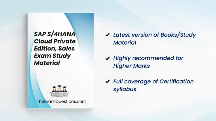 Books/Study Material - SAP S/4HANA Cloud Private Edition, Sales {C_TS462_2023} 