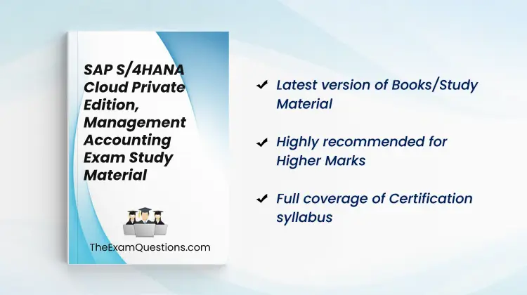 Books/Study Material - SAP S/4HANA Cloud Private Edition, Management Accounting { C_TS4CO_2023 }
