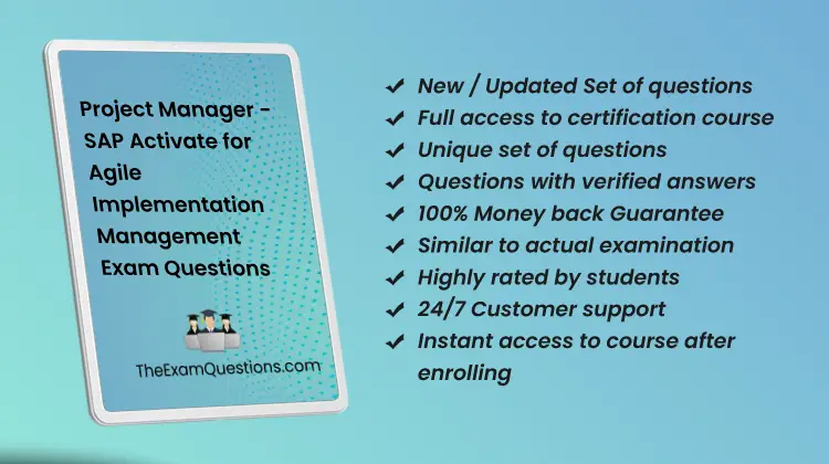 Project Manager - SAP Activate for Agile Implementation Management {E_ACTAI_2403} Pdf Questions