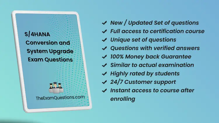 SAP S/4HANA Conversion and SAP System Upgrade {E_S4CON_2505} Exam Questions