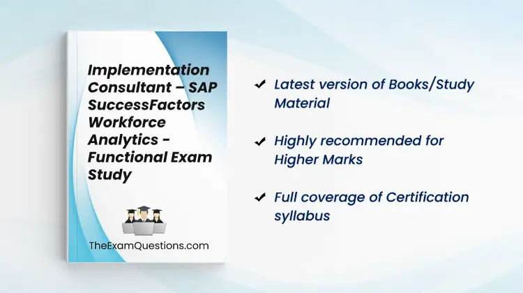 Books/Study Material - Implementation Consultant – SAP SuccessFactors Workforce Analytics - Functional {C_THR89_2505}