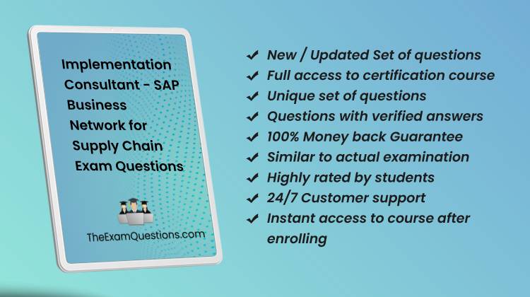 Implementation Consultant - SAP Business Network for Supply Chain {C_ARSCC_2404} Pdf Questions