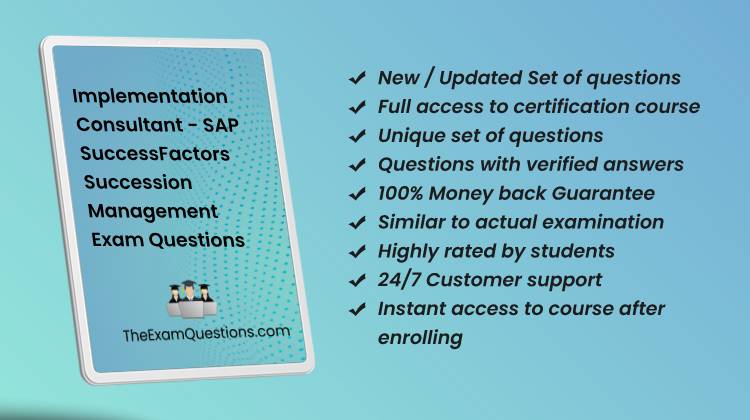 Implementation Consultant - SAP SuccessFactors Succession Management {C_THR85_2405} Pdf Questions