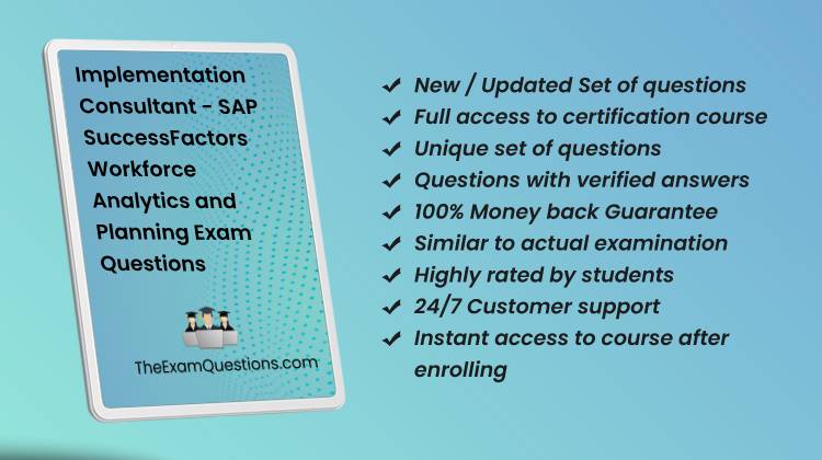 Implementation Consultant - SAP SuccessFactors Workforce Analytics and Planning {C_THR89_2405} Pdf Questions