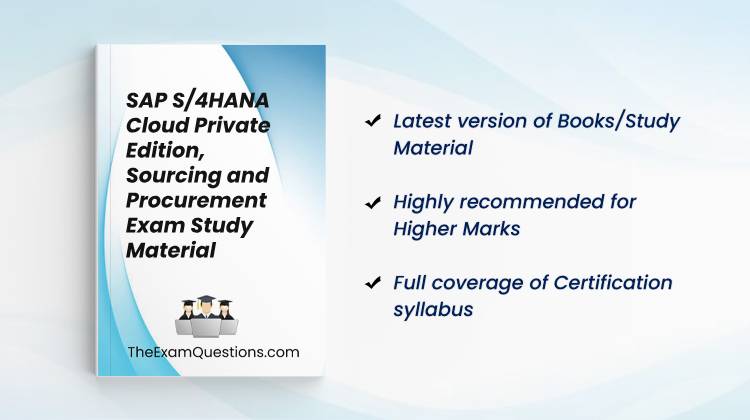 Books/Study Material - SAP S/4HANA Cloud Private Edition, Sourcing and Procurement {C_TS452_2410}