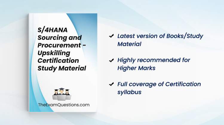 Books/Study Material - S/4HANA Sourcing and Procurement Upskilling {C_TS450_2021}