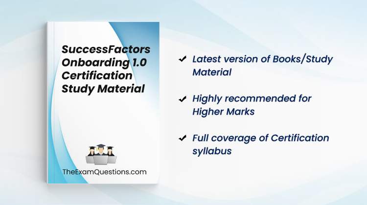 Books/Study Material - SuccessFactors Onboarding 1.0 Q4/2018 {C_THR91_1811}