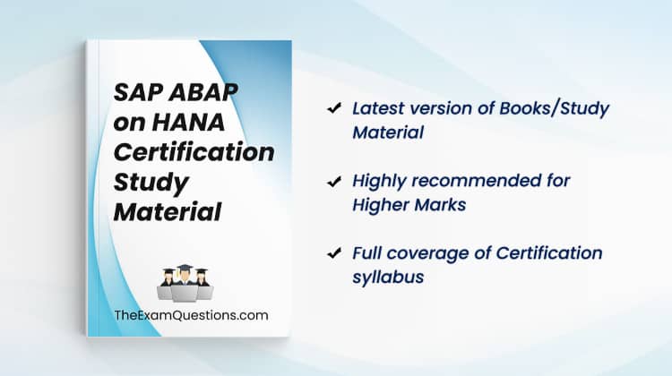 Books/Study Material - SAP ABAP on HANA { E_HANAAW_18 } 