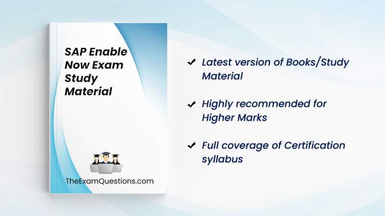 Books/Study Material - SAP Enable Now {C_SEN_2205}