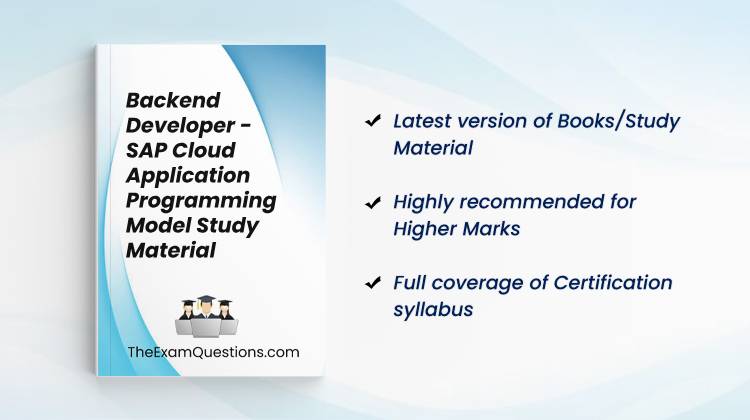 Books/Study Material - Backend Developer - SAP Cloud Application Programming Model {C_CPE_16}	