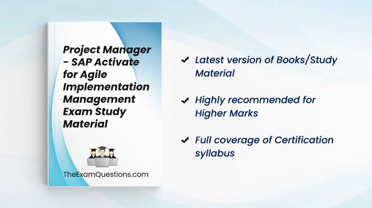 Books/Study Material - Project Manager - SAP Activate for Agile Implementation Management {E_ACTAI_2403}