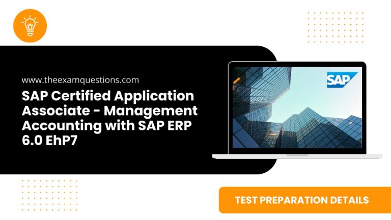 SAP Certified Application Associate - Management Accounting with SAP ERP 6.0 EhP7