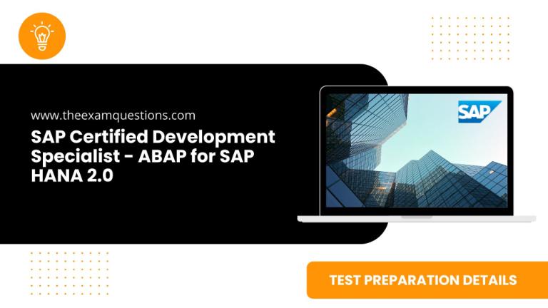 SAP Certified Development Specialist - ABAP for SAP HANA 2.0