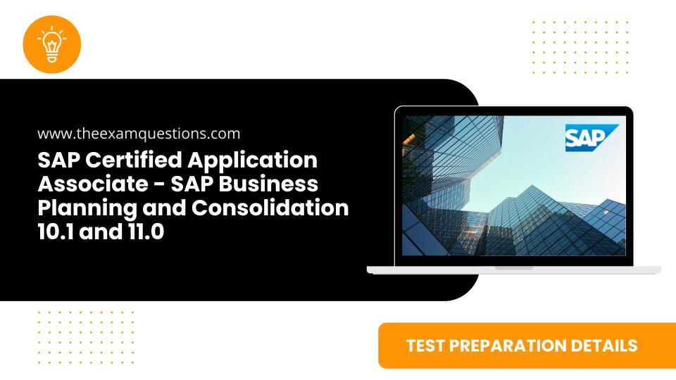 SAP Certified Application Associate - SAP Business Planning and Consolidation 10.1 and 11.0