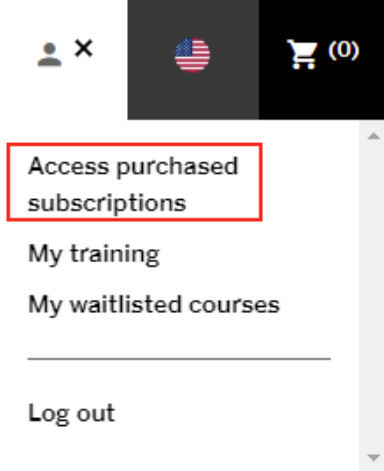 Access purchased Subscriptions