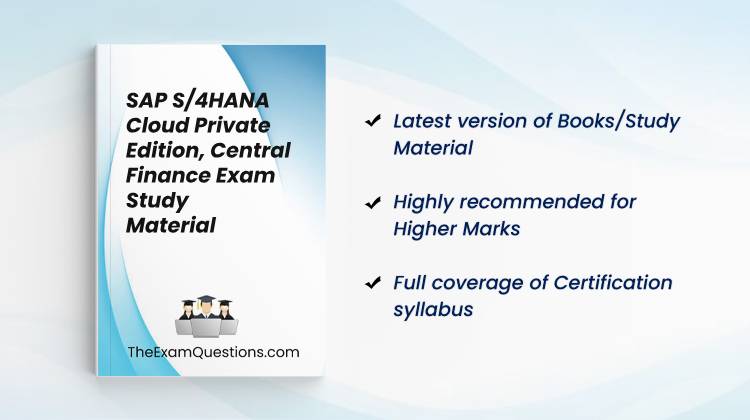 Books/Study Material - SAP S/4HANA Cloud Private Edition, Central Finance {C_S4FCF_2023}