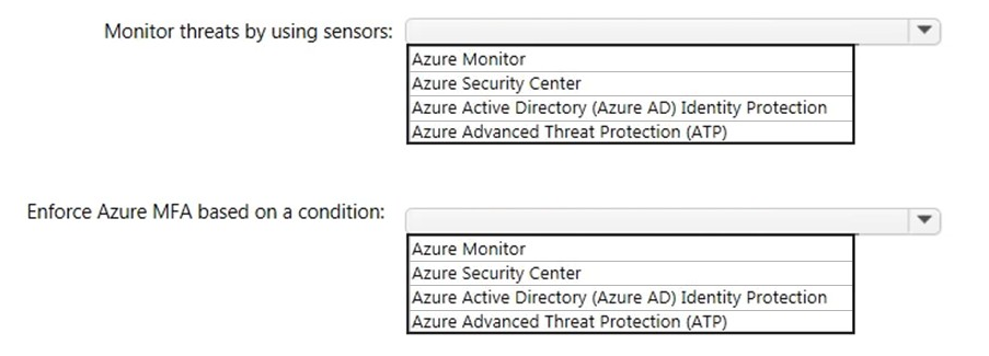 You plan to implement several security services for an Azure environment. 