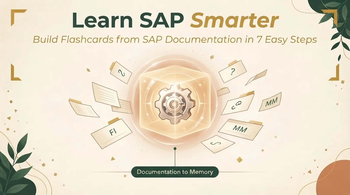 Learn SAP Smarter: Build Flashcards from SAP Documentation in 7 Easy Steps