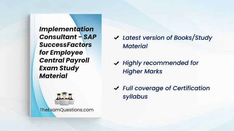 Books/Study Material - SuccessFactors for Employee Central Payroll {C_HRHPC_2405}