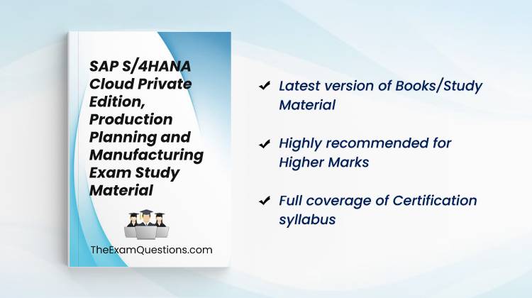 Books/Study Material - SAP S/4HANA Cloud Private Edition, Production Planning and Manufacturing {C_TS422_2023}