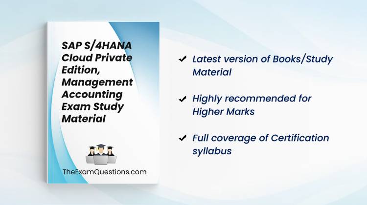 Books/Study Material - SAP S/4HANA Cloud Private Edition, Management Accounting { C_TS4CO_2023 }