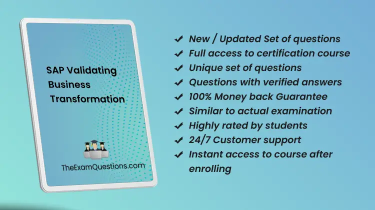 SAP Validating Business Transformation {C_SIGVT_2506} Questions
