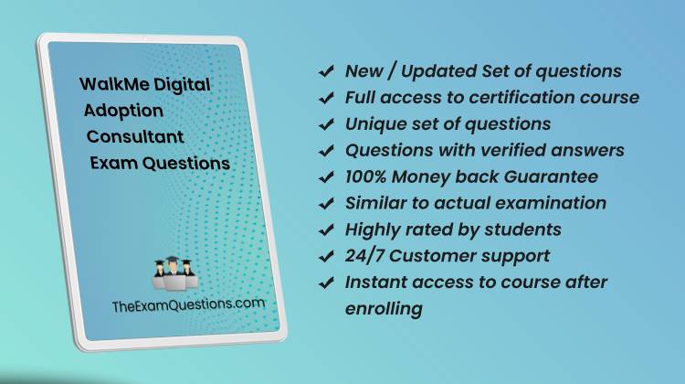 WalkMe Digital Adoption Consultant {C_WME_2506} Questions